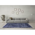 thumbnail image 3 of Ahgly Company Indoor Round Abstract Blue Modern Area Rugs, 7' Round, 3 of 4