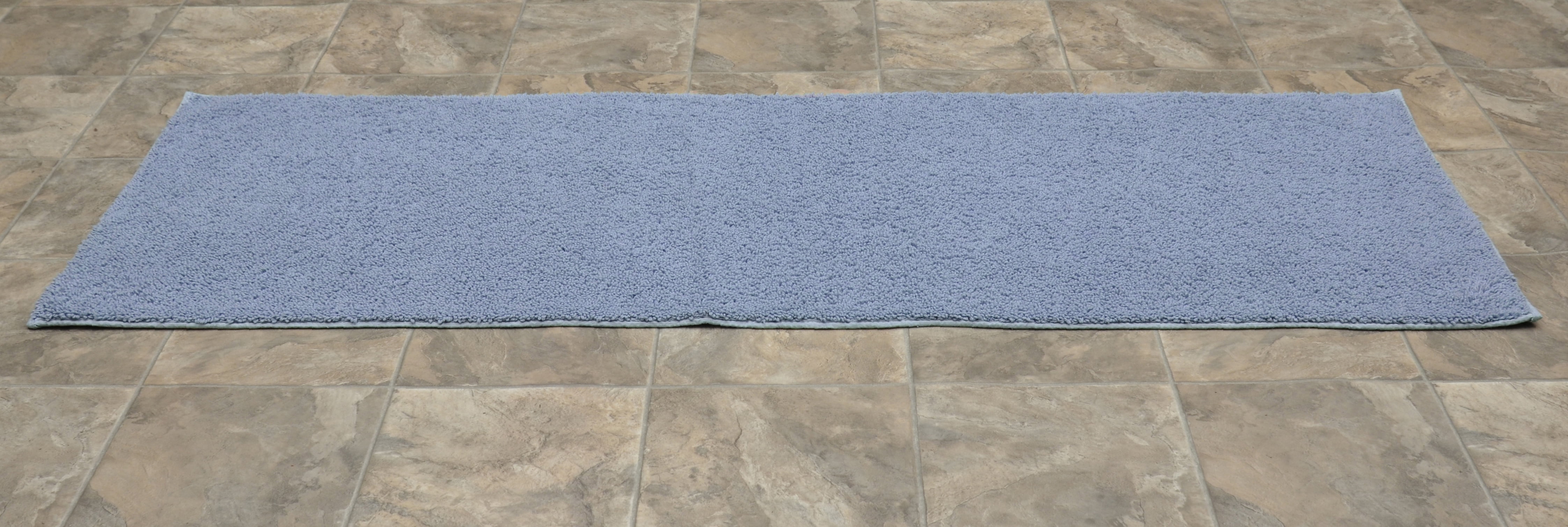 Garland Rug Queen Cotton Washable Sky Blue Bath Runner, 22" x 60"
