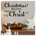 thumbnail image 7 of Christmas Begins with Christ North Star Vinyl Lettering Wall Decal Sticker Christmas Holiday Decals - Size: 16.5" H x 29" L  - Color: Black, 7 of 7