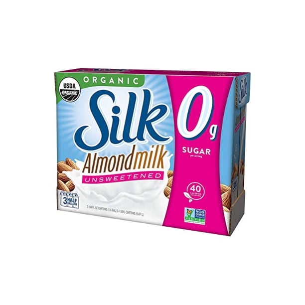 Silk Organic Almond Milk Original 64oz (PACK OF 3)