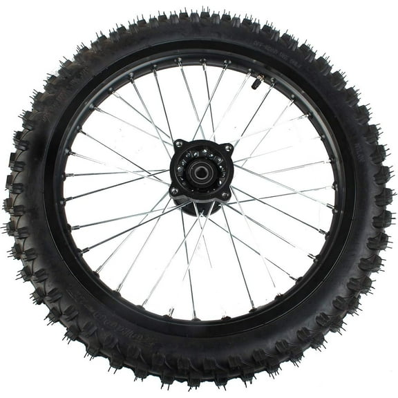 X-PRO, 17" Front Wheel Rim Tire 70/100-17 with 15mm Bearing Assembly for Dirt Bikes