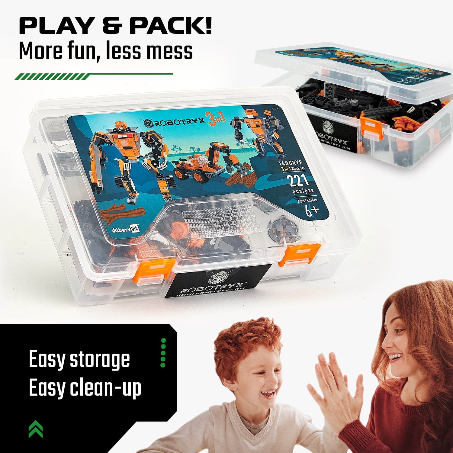 ジュニア　 LROBOT魂 3体セット JitteryGit Robot STEM Building Toys for Kids Ages 7‚Äì14 - Walmart.com