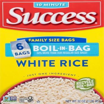 Success Rice Boil-in-Bag White Rice, Family Size, 32 Oz