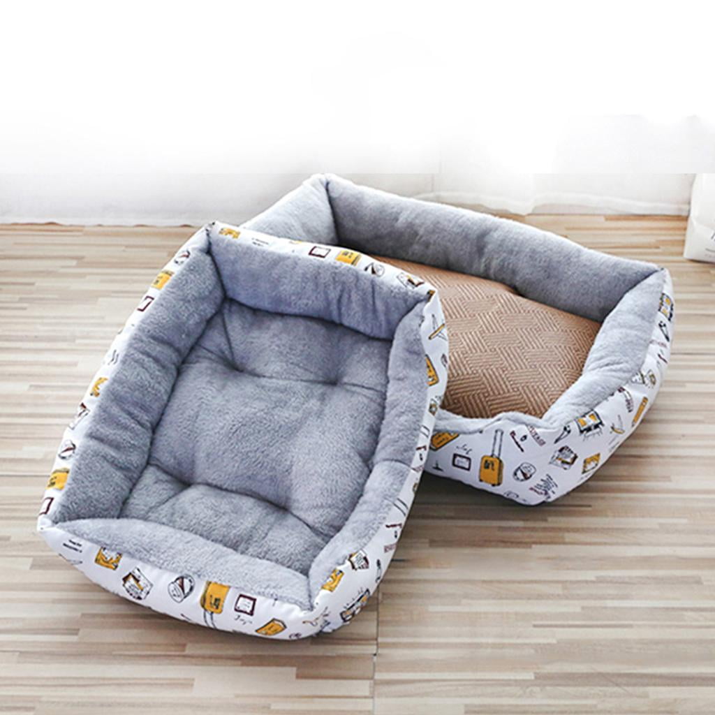 Cat Beds for Indoor Outdoor Small Dog Bed Self Warming Cat Beds Mat Warm Pet Pad Portable Cat Dog Mattress for Medium Small Pets Grey L