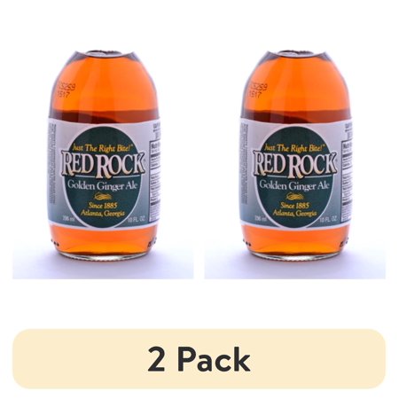 (2 pack) Red Rock Golden Ginger Ale, 10 Fl Oz, 6 Pack Bottles