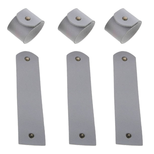 Anillos de servilleta de 6 anillos de servilleta de cuero anillos de servilleta rústicos para mesa de cena