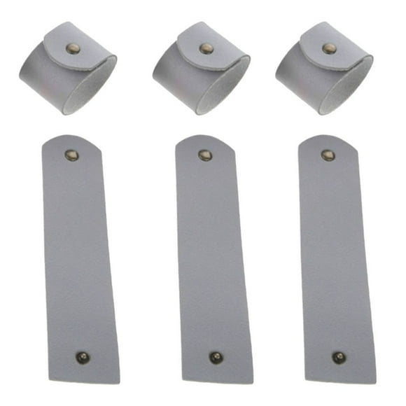 Anillos de servilleta de 6 anillos de servilleta de cuero anillos de servilleta rústicos para mesa de cena