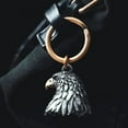 thumbnail image 3 of OIUR Handcrafted Eagle Bell Metal Eagle Head Motorcycle Bell Hanging Eagle Bell for Motorcycle Keychain or Backpack Decoration, 3 of 7