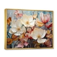 thumbnail image 2 of Designart "White Pink Magnolias Magnolia Euphony II" Floral Floater Framed Wall Art Print, 2 of 7