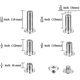 thumbnail image 3 of 80 Set Chicago Screws Assortment Kit 5 Sizes Round Cross Head Screws Metal Post Chicago Screws Button for DIY Leather Decoration, 3 of 4