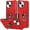 Red, variant on HCTian Case for iPhone 13 Case 6.1" Apple 13 Case, Heavy Duty Kickstand Holder Built-in Magnetic Car Mount Shockproof Camera Protective Phone Cover for iPhone 13