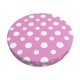 thumbnail image 1 of Disketp Purple And White Polka Dot Funda Redonda para Taburete, Funda de Cojín para Silla de Bar Suave y Elástica-13 inch, 1 of 7