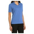 thumbnail image 4 of Womens Rapid Dry Cotton/Polyester Polo T-Shirt Riviera Blue Large, 4 of 6