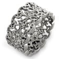 thumbnail image 1 of Rhodium 925 Sterling Silver Ring with AAA Grade CZ in Clear for Women Clear Stone Color Style LOAS1051 Size 10, 1 of 1