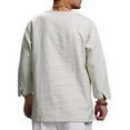 thumbnail image 3 of DPTALR Haut à Blouse Confortable en Pur Coton et Chanvre pour Homme, 3 of 6