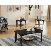 Kings Brand Furniture - Teressa Espresso Coffee Table Set, Occasional, Coffee 2 End Tables