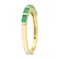 thumbnail image 2 of Gem & Harmony 3/5 Carat (Ctw) Baguette Emerald Band Ring in 10K Yellow Gold for Women, 2 of 6