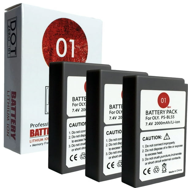 3x Dot 01 Brand 00 Mah Replacement Olympus Bls 50 Batteries For Olympus E Pl5 Compact System Digital Camera And Olympus Bls50 Walmart Com Walmart Com