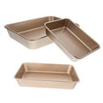thumbnail image 4 of STRANDCHIC 3-Piece Nonstick Deep Baking Pan Set for Lasagna, Bread, Cake, Heavy Duty Cookie Sheet for Toaster Oven Use, 4 of 6