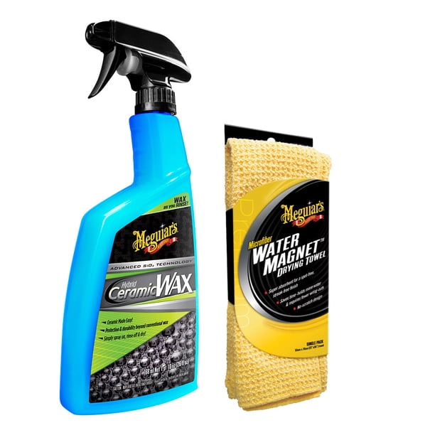 Toalla Meguiar's Hybrid de cerámica con imán de agua, 22 x 30 cm