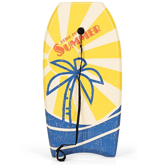 Costway Bodyboard 93 cm Tabla de Paddle con Cuerpo en EPS Tabla Ligera Aparato Surf con Cola Creciente para Adolescentes en Piscina y Playa