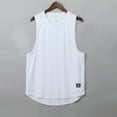 thumbnail image 4 of Lovzfmll Men's Sleeveless Dry Fitness Tank Top, Loose Running Basketball Training Tee for Summer Workout White, XL, 4 of 7