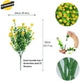 thumbnail image 2 of Morttic 10 Bundles Artificial Flowers, Outdoor UV Resistant Fake Flowers Plastic Greenery Shrubs Plants for DIY Floral Arrangement, Hanging Pots, Home Garden Decor (Yellow), 2 of 13