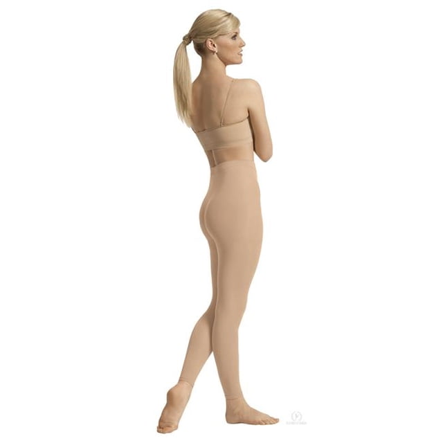 Intimates Adult Non-Run Footless Tights, Light Suntan - 2XL