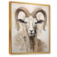 thumbnail image 2 of Designart "Portrait Of A Gentle Goat In Soft Colors" Animals Goat Floater Framed Wall Art Prints, 2 of 5