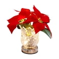 thumbnail image 1 of Luz de noche,Adorno de luz nocturna con flores navideñas 2023,Maceta navideña macetero mesa decorativa,Decoración navideña con adorno de maceta LED para flores,Lámpara de flores, 1 of 9