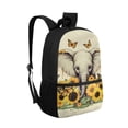 thumbnail image 2 of KUIFORTI Elephant Girls Bookbag Ages 8-10 Sunflower Backpack For School Girls 5th Grade Multi-Pockets Kids Shoulder Backpack Large Capacity School Bag with Shoulder Pad & Adjustable Straps, 2 of 6