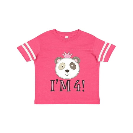 

Inktastic 4th Birthday Panda 4 Year Old Girl Gift Toddler Toddler Girl T-Shirt