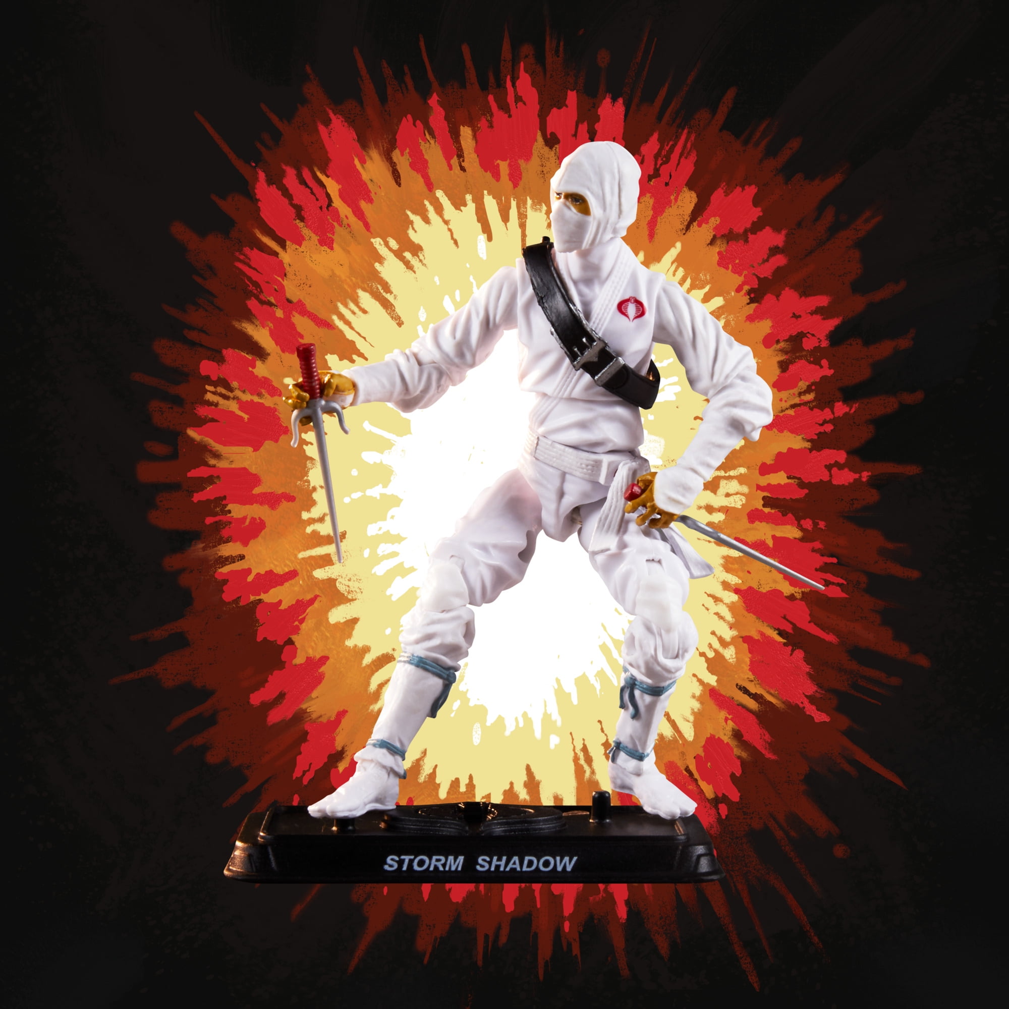 Hasbro G.I Joe Retro Collection Storm Shadow Figure On Hand