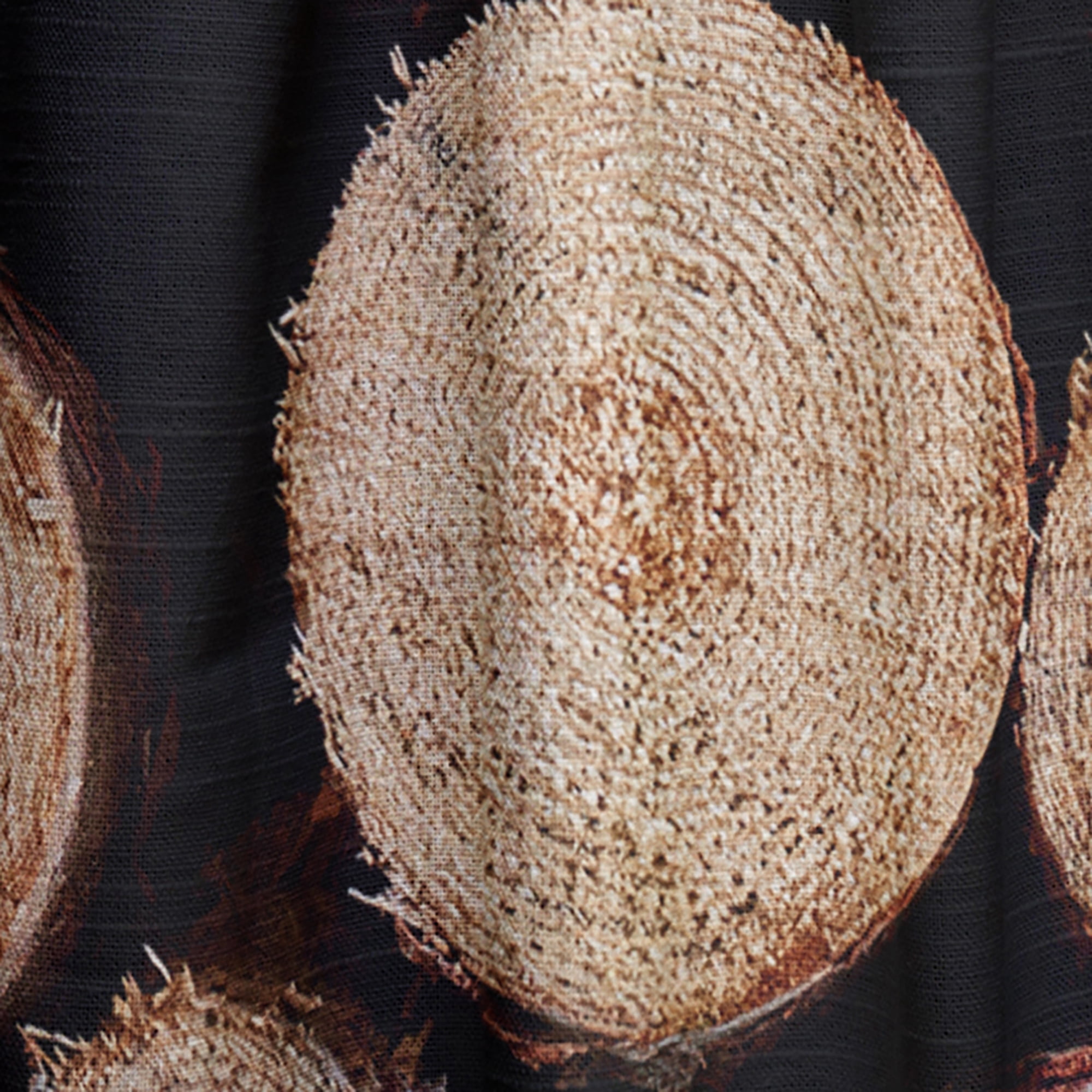 Designart 'Concentric Circle Of Firewood Log' Traditional Curtain Panel