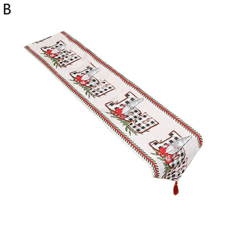 

Limei Table Runner Decorative Stain-resistant Durable Xmas Themed Print Dining Table Cloth
