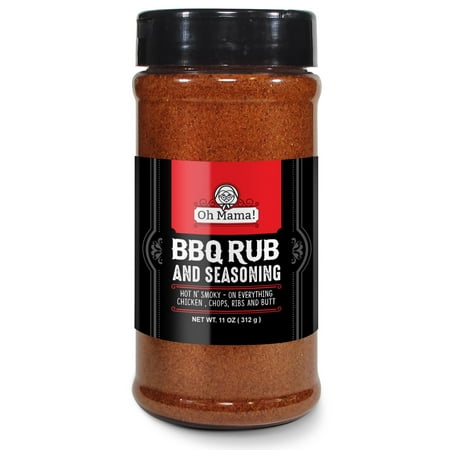 Oh Mama! BBQ All American Seasoning Mix, Dry Rub Perfect for Hogs, Chicken, Pork Chops Steaks, Ribs, Brisket, Butt, Fish & More - Best Barbecue Butt Rub , Gluten Free, Preservative Free No MSG, XL (Best Pulled Pork Dry Rub Recipe)