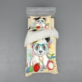 thumbnail image 2 of Ambesonne Animal Bedding Set 4 Pcs, Hipster Panda in, Queen, Multicolor, 2 of 3