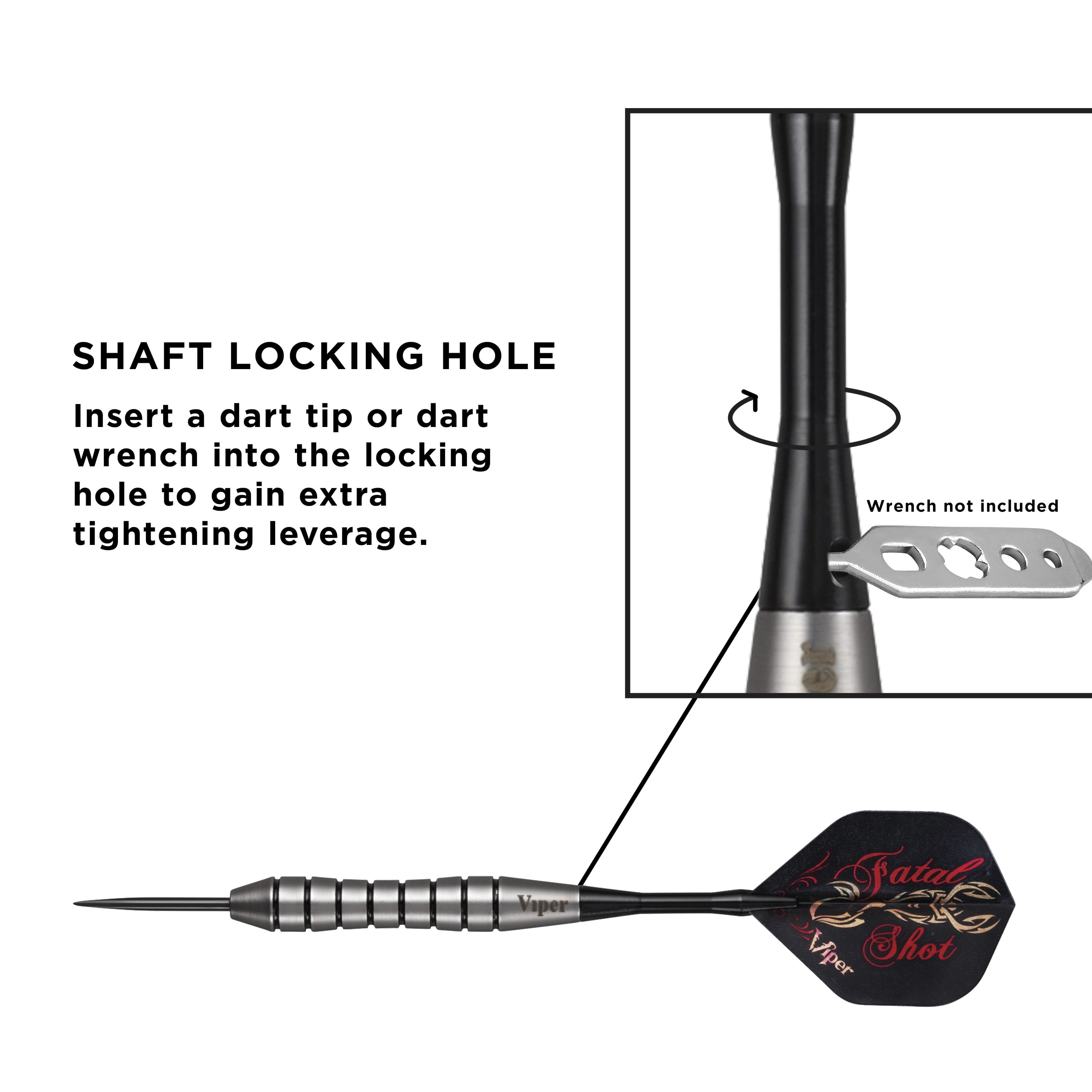 Viper Underground Fatal Shot Steel Tip Dart Set, 24 Grams