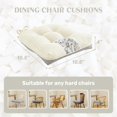 thumbnail image 2 of Chair Cushions for Dining Chairs, Tufted Memory Foam Chair Pads with Non-Slip Backing, Kitchen Seat Cushions with Ties, Washable Seat Pads Set of 4, 15.5" x 15.5" x 4", Ivory, 2 of 13