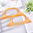 thumbnail image 4 of Wooden Handles Replacement for Handmade Bag Handbags Purse Handles Triangle Yellow 12x25.3x0.9cm Hole: 6mm, 4 of 6
