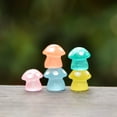 thumbnail image 3 of Ettsollp 10Pcs Mushroom Statue Glow in The Dark Adorable 5-dot Design Resin Luminous Mini Mushroom Statue Desk Ornament Home Decor, 3 of 8