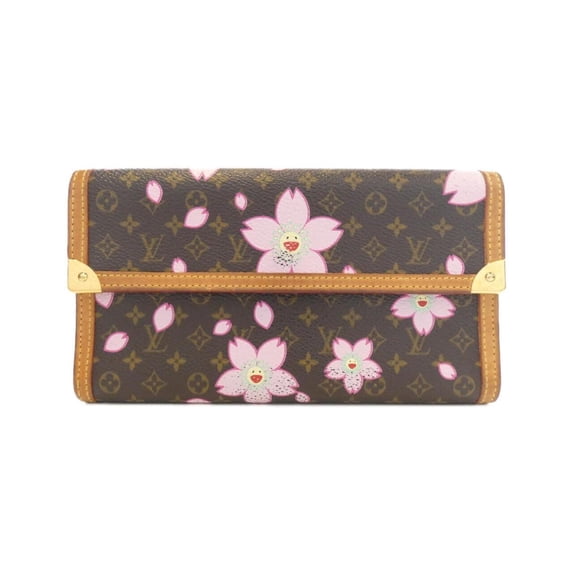 Pre-Owned Louis Vuitton Monogram Cherry Blossom Porte Tresor International Wallet M92027