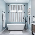thumbnail image 3 of Blue Grey Stripes Kitchen Curtains Sets for Windows 36 Inch Length, Simple Striped Lines Minimalist Modern Rod Pocket Window Treatments Tier Curtains and Valances Set for Bedroom/Bathroom, 3 of 8