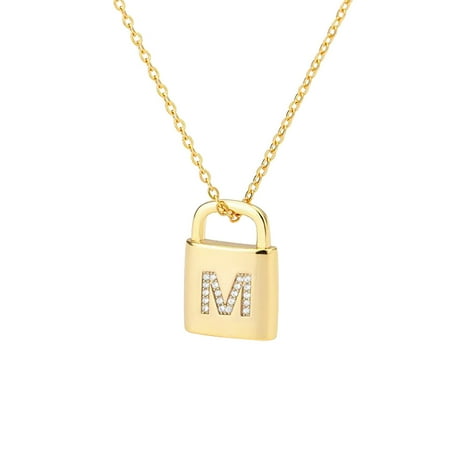 

New Fashion Ladies 26 Safe Lock English Alphabet Pendants