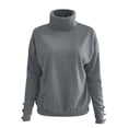 thumbnail image 5 of Clearance! Labakihah sweaters for women Womens Loose Long Sleeve Knit Sweater Casual O Neck Pullover Distressed Sweater Tops Grey S, 5 of 5