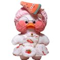 thumbnail image 2 of Dibujos animados suave rubor pato peluche peluche animal almohada para niños (D) Likrtyny juguetes de los niños, 2 of 7