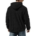 thumbnail image 4 of Cyglowse Thermal Hoodie for Men Double Sided Fleece Sherpa Lined Pullover with Pocket Long Sleeve Thick Winter Sweatshirt Black XL, 4 of 5