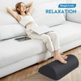 thumbnail image 3 of Foot Rest for Under Desk at Work Office Desk Accessories with Memory Foam and Washable Removable Cover  Foot Stool for Office  Car  Home to Foot Support and Relax Ankles(Black)., 3 of 6