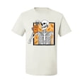 thumbnail image 2 of Wild Bobby Pumpkin Spice Latte Skeleton Orange Black and White Halloween Men Tee, White, XX-Large, 2 of 6