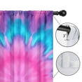 thumbnail image 4 of Blackout Kids Curtains,Pink Blue Tie Dye Flower Pattern Childrens Insulated Curtains Set Of 2,Bedroom Essentials,Toddler Room Decor 42"x84", 4 of 5